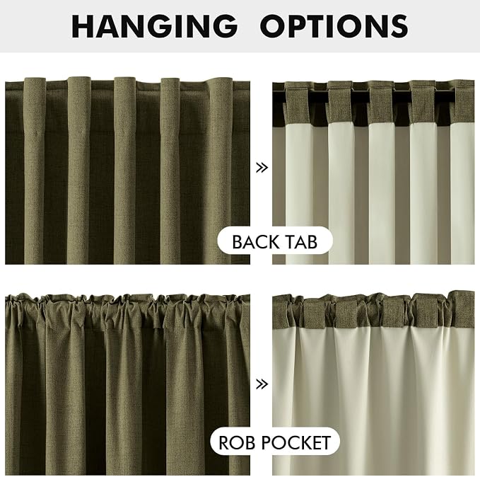 MIULEE 100% Blackout Linen Curtains - Image 5