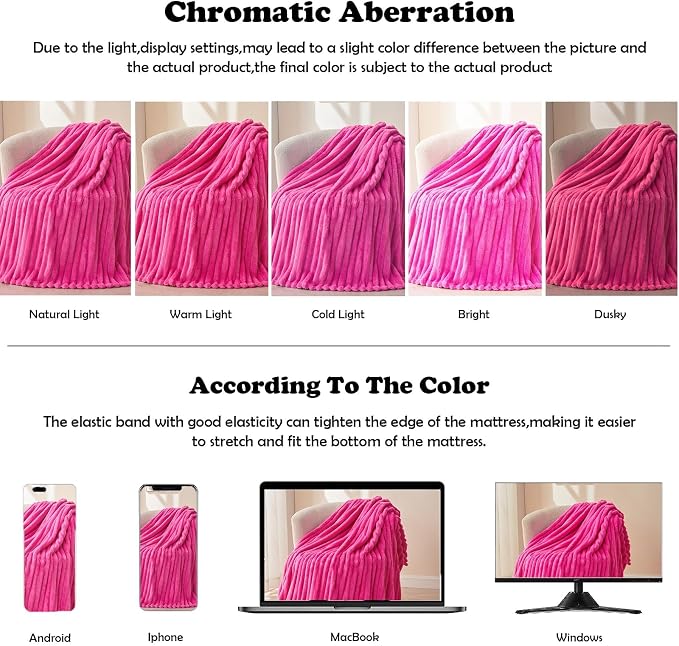 NEWCOSPLAY Fleece Ribbed Cozy King Blanket - Image 6