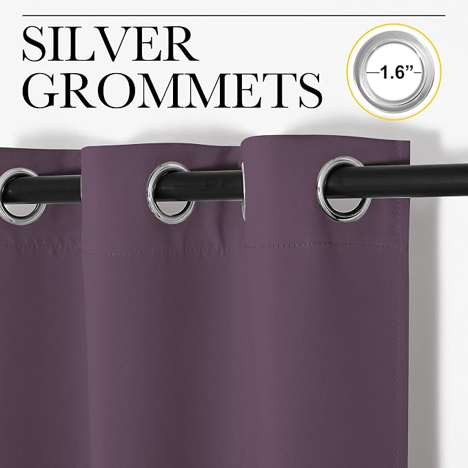 NICETOWN Bedroom Curtains Blackout Drapery Panels, 2 Panels, 42 x 54 Inch - Image 2