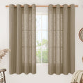 LAMIT Linen Curtains 63 Inch Length 2 Panels by LAMIT