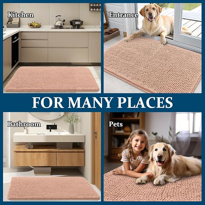OLANLY Dog Door Mat for Muddy Paws 48x30, Absorbs Moisture and Dirt, Absorbent - Image 8