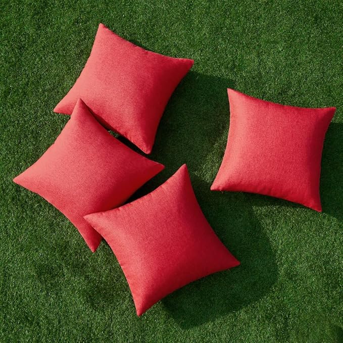 MIULEE Pack of 4 Decorative Throw Pillow Covers Linen Waterproof Pillow Covers - Image 4