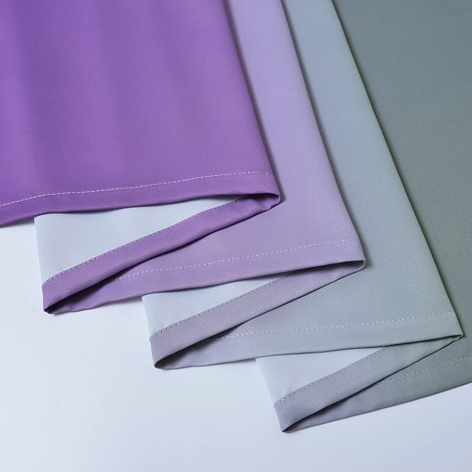 Yakamok Ombre Purple and Grey Curtains - Image 6