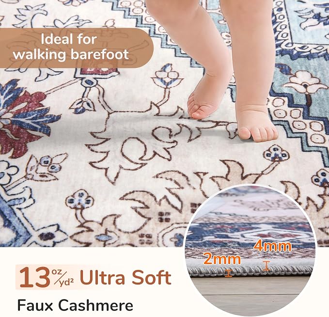 OPPODREAM Soft Entryway Rug 2x6, 2x6 Rug Runner, Washable Hallways Carpet 2 x 6 - Image 2