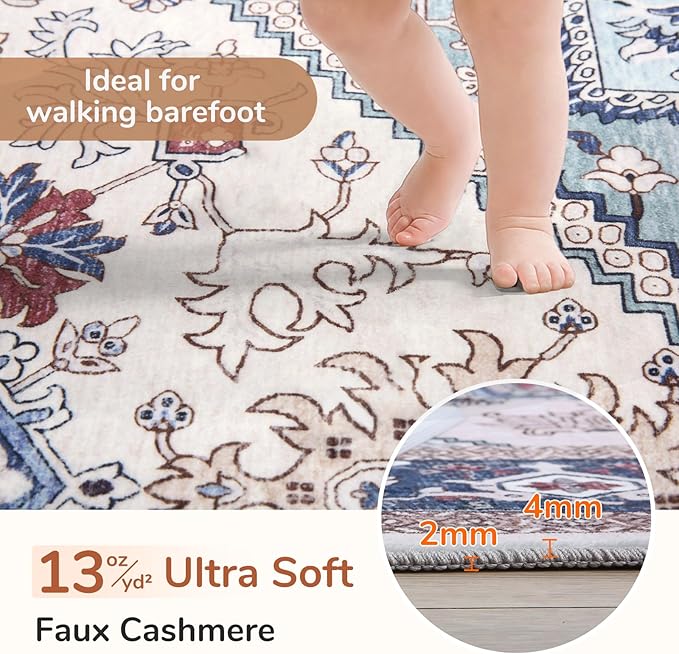 OPPODREAM Soft Entryway Rug 2x8, 2x8 Rug Runner, Washable Hallways Carpet 2 x 8 - Image 2