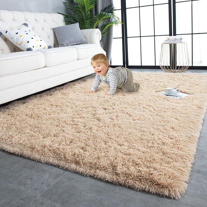 TWINNIS Super Soft Shaggy Rugs Fluffy Carpets 6x9 Feet, Indoor Modern Plush by TWINNIS