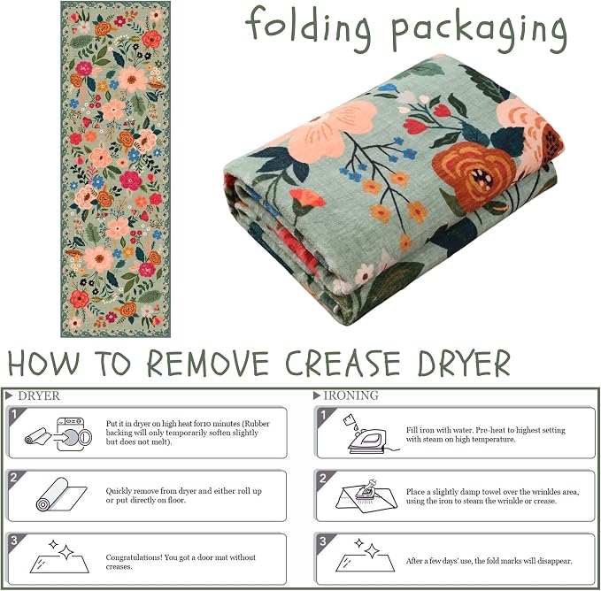 Rugcomf Runner Rug for Hallways Kitchen Rug Non Slip 2'6''x8' Washable Runner - Image 9