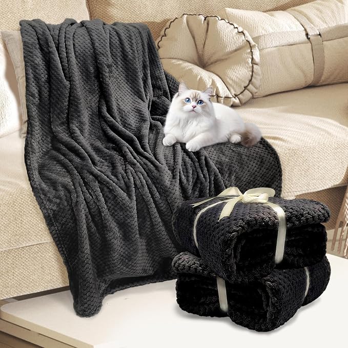 4 Pack Fleece Throw Blankets 50x60 Inches - Image 8
