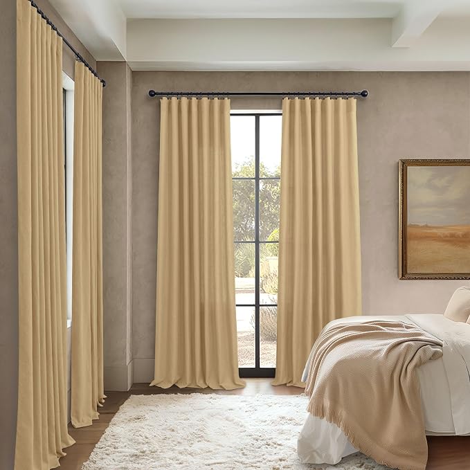 Tan Linen Curtains 90 Inch Length - Image 6