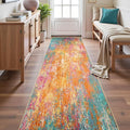 Washable Area Rugs 2'x10' Non-Slip Modern Abstract Soft by RELEANY