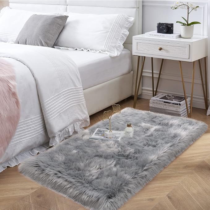 Faux Fur Rug, Indoor Shaggy Plush Floor Carpets Luxury Home Decor - Image 8