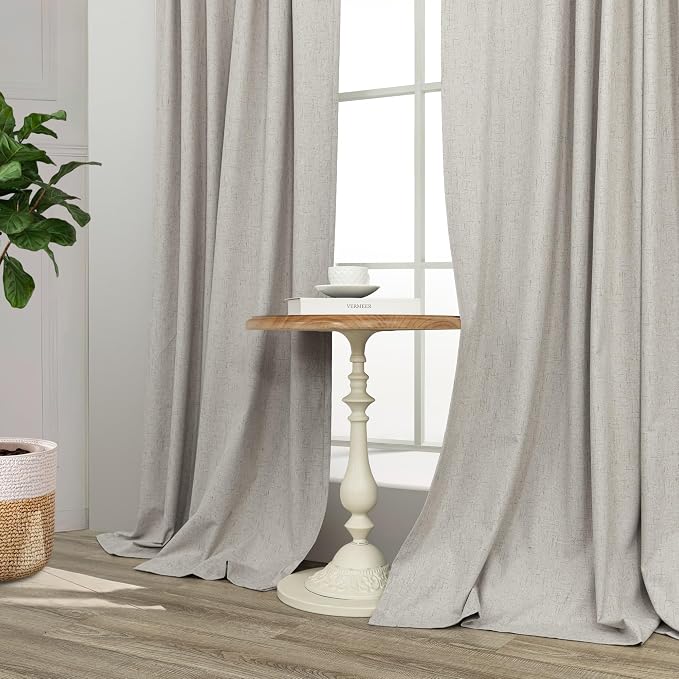 Black Out Linen Curtains 108 Inches Long - Image 7