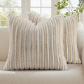 decorUhome Summer Cozy Faux Fur Throw Pillow Covers 20x20 Set of 2 Decorative by decorUhome