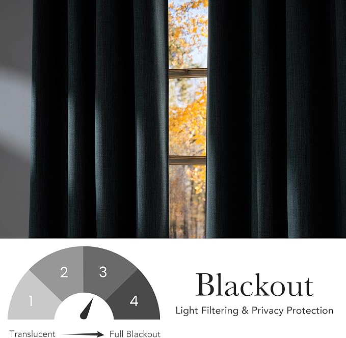 NICETOWN Short Greyish Blue Blackout Curtains 63 inches Long - Image 6