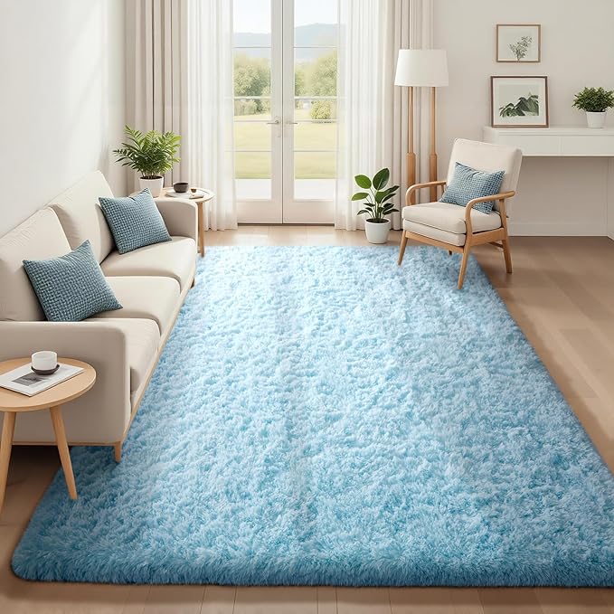 Ophanie 5x8 Light Blue Rugs for Living Room, Kids Nursery Rug Aesthetic by Ophanie