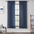 Navy Blue Curtains 63 inch Length by Jolilight