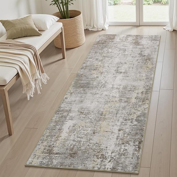 AMOAMI 2 x 6 Hallway Runner Rug Non Slip Super Soft Runner Rugs Machine by AMOAMI