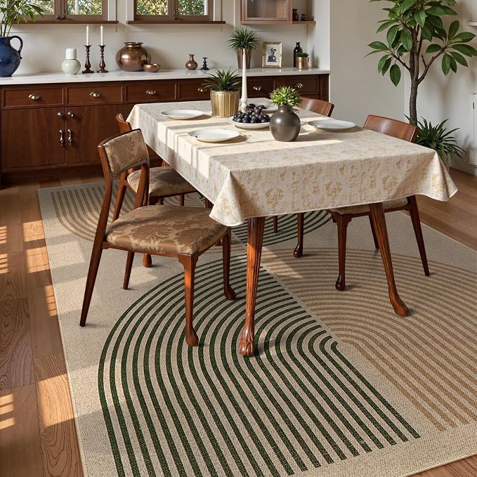 Lahome Enfys Modern Rainbow Easy Jute Rug, 8x10 Living Room Rug Indoor Outdoor - Image 6