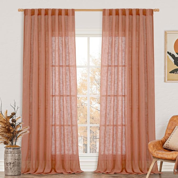 LAMIT Extra Wide Linen Curtains by LAMIT