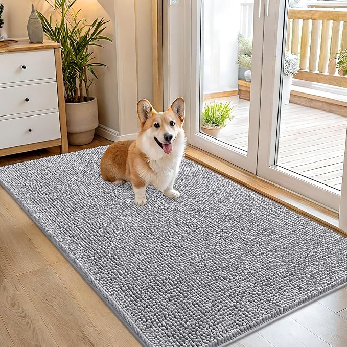 OLANLY Dog Door Mat for Muddy Paws 54x32, Absorbs Moisture and Dirt, Absorbent by OLANLY