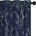 Deconovo Blackout Curtains, Thermal Insulated Soundproof Drapes, Branch Silver by Deconovo