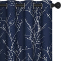 Deconovo Blackout Curtains, Thermal Insulated Soundproof Drapes, Branch Silver by Deconovo