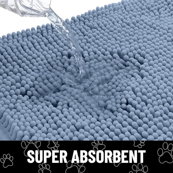 Smiry Dog Door Mat for Muddy Paws, Absorbent Dirt Trapper Non Slip Quick Dry - Image 5