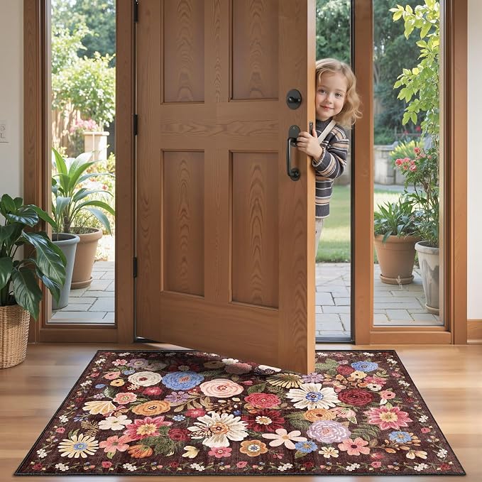 2x4 Entryway Runner Rugs, Non Slip Washable Rugs - Image 2