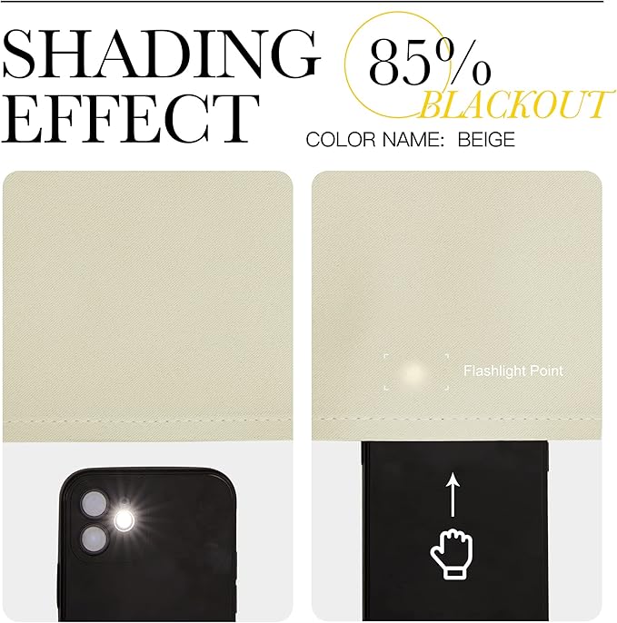NICETOWN Kitchen Curtains, Short Blackout Curtains & Drapes, Small Window - Image 5