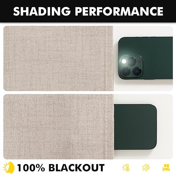 MIULEE 100% Blackout Linen Curtains - Image 7