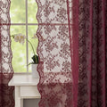 YJ YANJUN Vintage Lace Curtains 45 Inch Length-Victorian Floral Pattern by YJYANJUN
