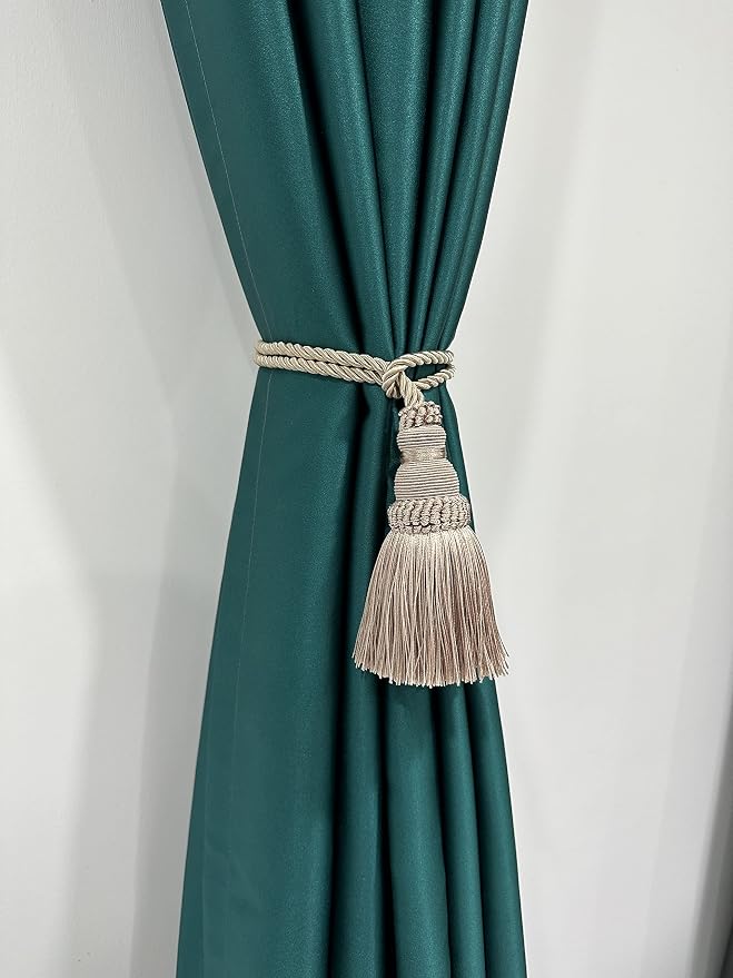 Fenghuangwu 2 Pack Curtain Tie Backs Rope Tassels - Image 5