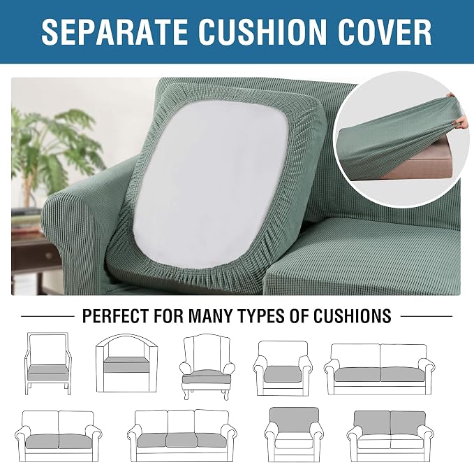 H.VERSAILTEX 3 Piece Stretch Sofa Covers - Image 5
