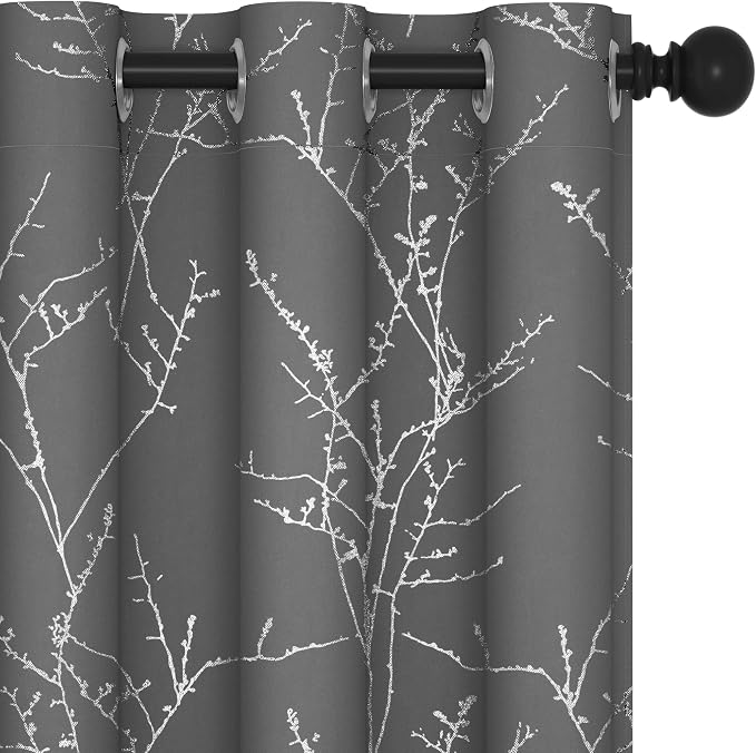 Deconovo Grey Blackout Curtains by Deconovo