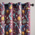 Rust Vintage Floral Curtains 84 Inch Long Luxury Whimsical Euro Flower Lemon by Topfinel