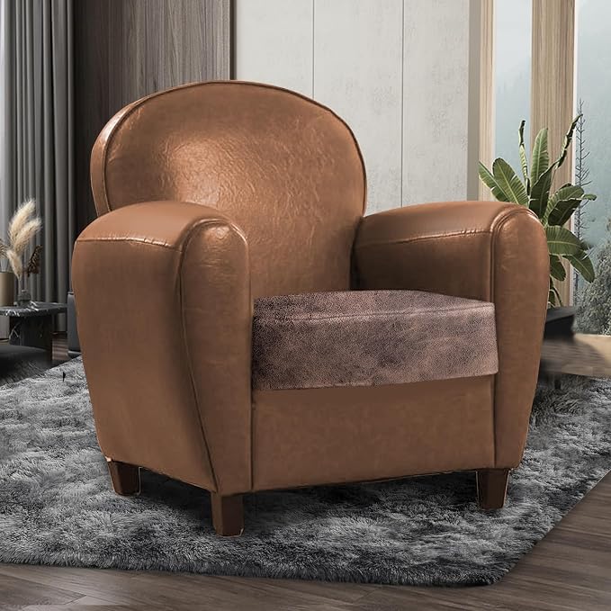 Leather Look Couch Cushion Covers Sofa Seat Slipcovers Sets Couches Furniture - Image 2