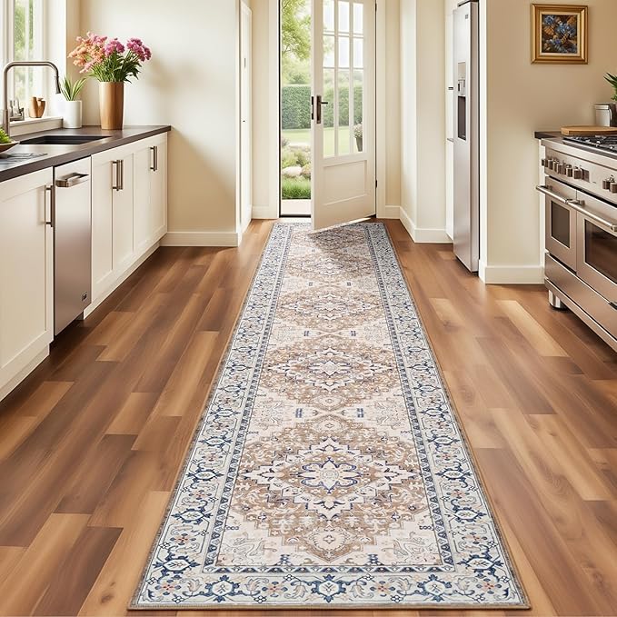 Lofus 2x10 Hallway Washable Runner Rug, Vintage Kitchen Runners Non Slip by Lofus