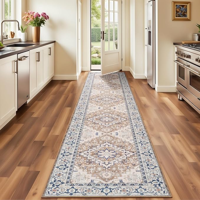Lofus 2'6"x14' Runner Rug for Hallways, Washable Kitchen Rugs, Non-Slip Rugs - Image 3