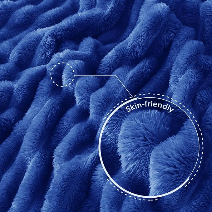 Exclusivo Mezcla Twin Size Flannel Fleece Blanket, Super Soft Striped Jacquard - Image 5
