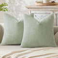 MIULEE Pack of 2 Couch Throw Pillow Covers 18x18 Inch Light Green Modern Boho by MIULEE