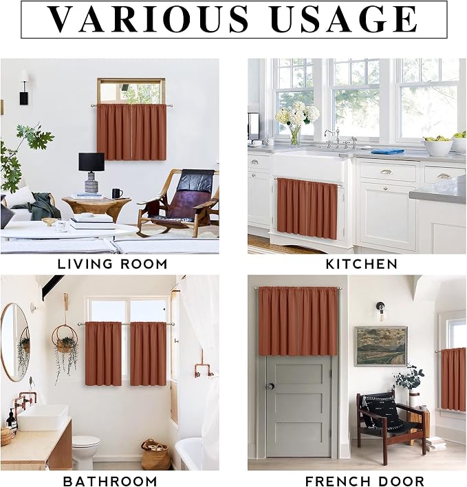 RYB HOME Short Blackout Curtains - Image 7