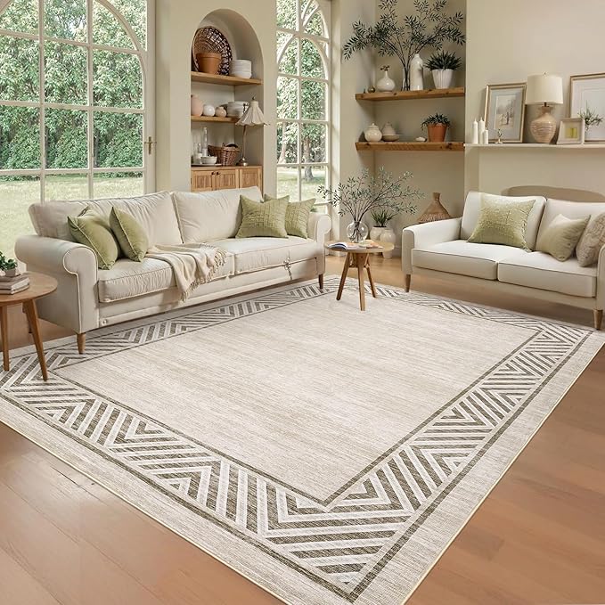 GarveeHome Large Dining Room Rug 10x13 Washable Bordered Carpet - Image 2