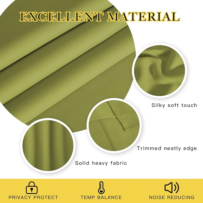 NICETOWN Blackout Window Curtain 90 inch Length - Image 2