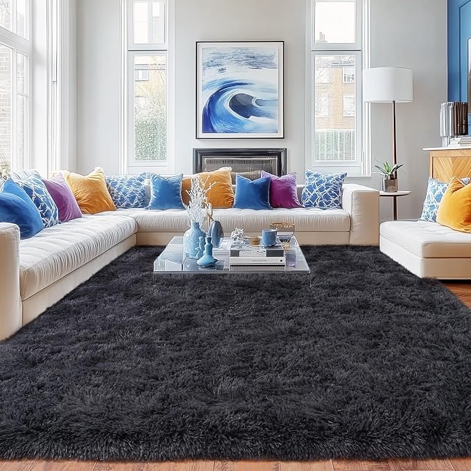 Rugs for Living Room 6x9, Soft Shaggy Modern Shag Area Rug for Bedroom - Image 2