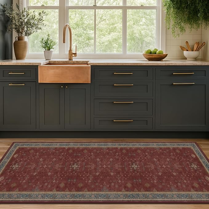 2x6 Turkish Kitchen Runner Rugs Non Skid Washable - Image 9