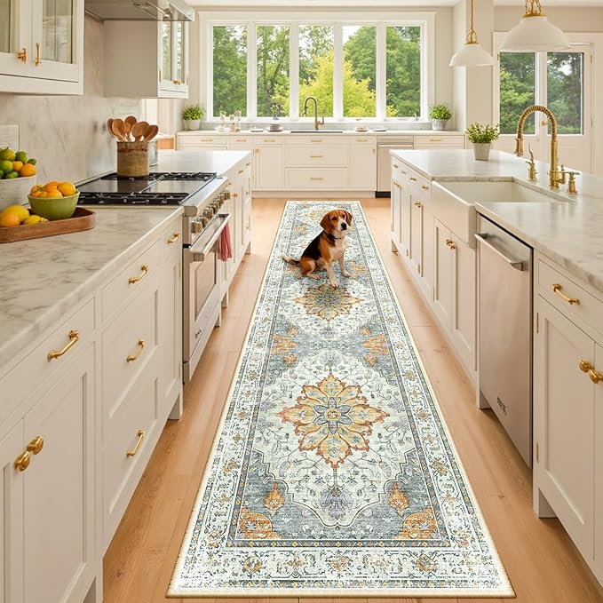 Area Rugs 3'x10' Runner Rug Non Slip Washable by RELEANY