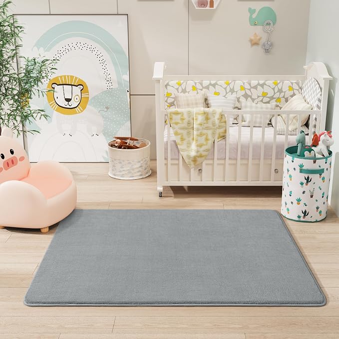 Amearea Modern Washable Runner Rugs, 2x4 Feet Grey Bedroom Runner Rug, Small - Image 6