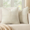 MIULEE Beige Decorative Throw Pillow Covers 22x22 Inch by MIULEE