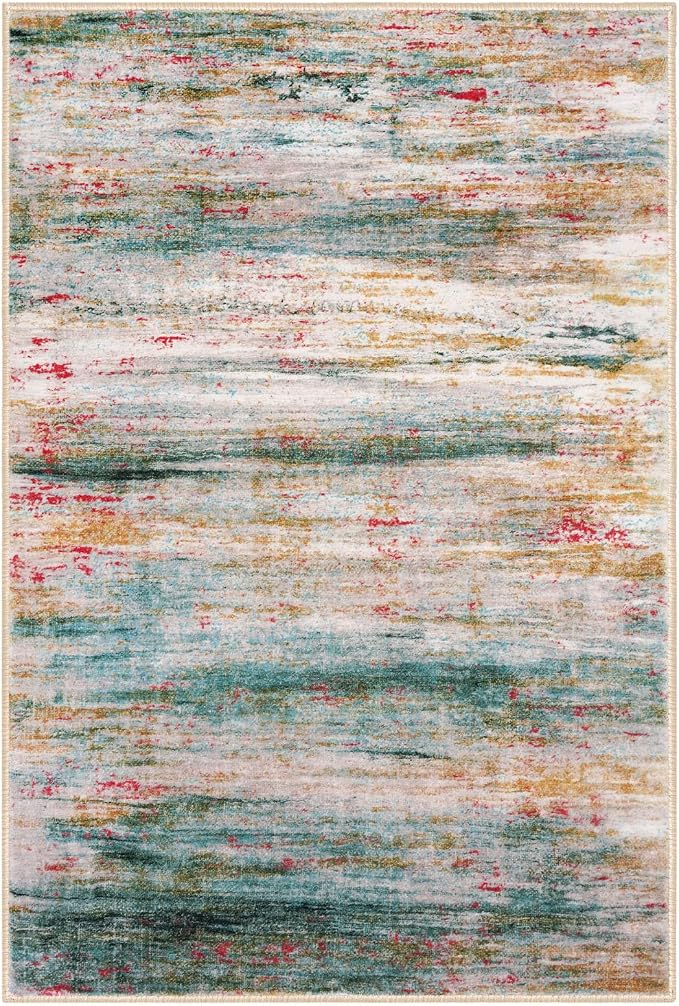 KOZYFLY Modern Abstract Small Area Rugs, 2x3 Washable Kitchen Rug Non-Slip Soft - Image 8