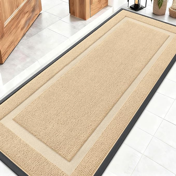 OLANLY Front Door Mat Indoor Outdoor Entrance, Waterproof All-Season, by OLANLY